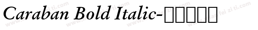 Caraban Bold Italic字体转换